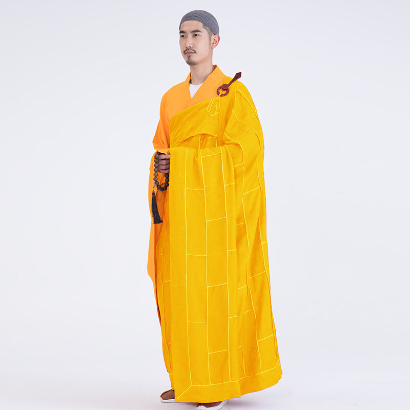 Bata de monje Abbot de seda para hombre y mujer, traje de monje chino, ropa religiosa, vestido de seda Fa Hui
