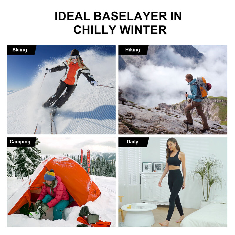 Legging termal wanita, legging pinggang tinggi kontrol perut Langsing Panjang bergaris bulu celana termal musim dingin untuk ski Yoga Hiking