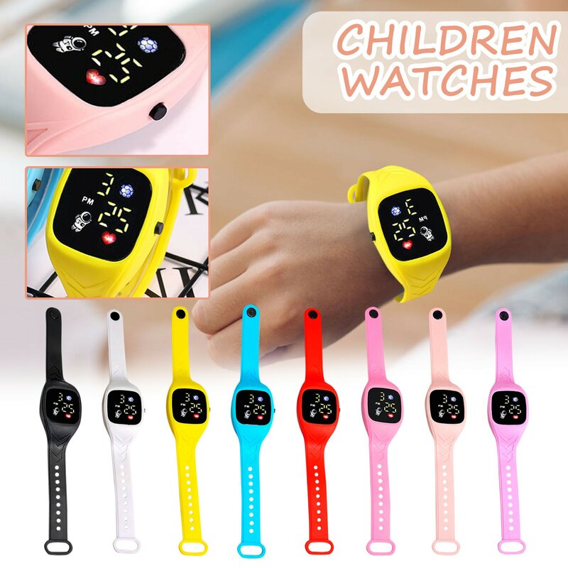 Reloj inteligente electrónico Digital para niños y niñas, pantalla de visualización, hora, mes, relógio infantil