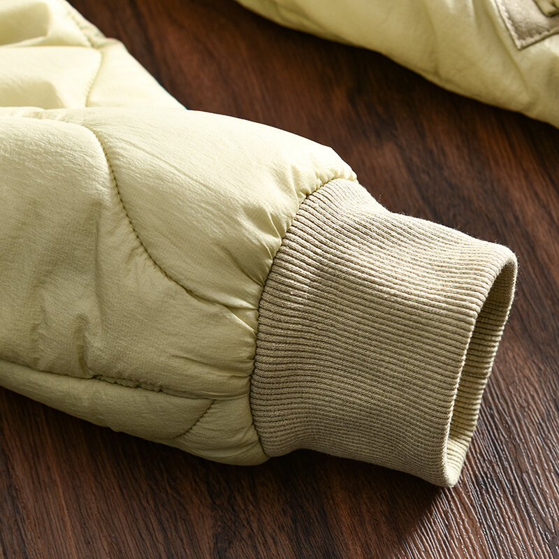 Veste en coton coupe-vent pour hommes, vestes ondulées imperméables, col montant, rue, polyvalent, chaud, décontracté, automne, hiver
