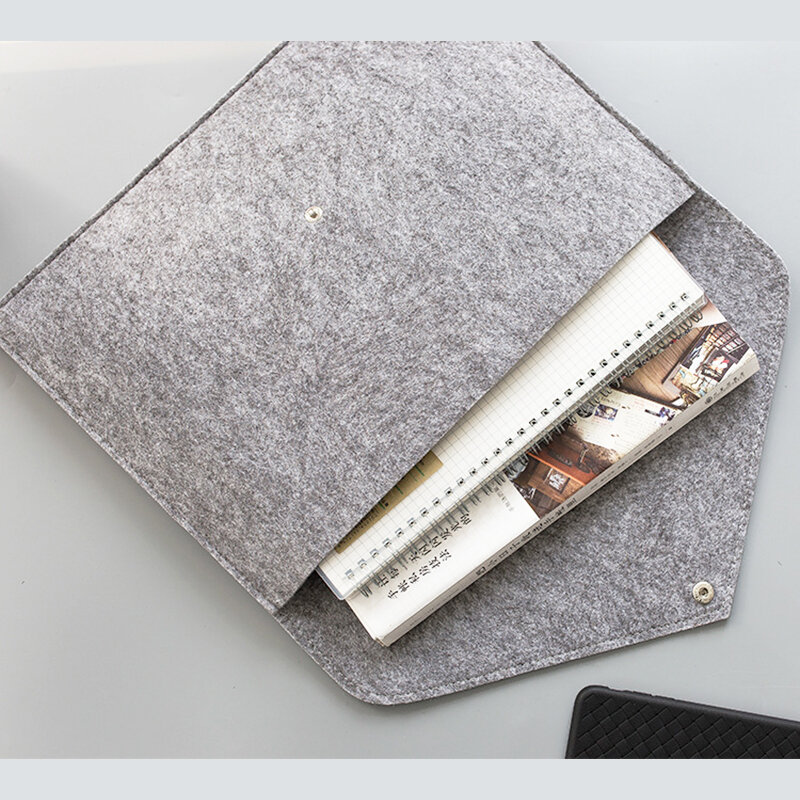 Ukuran A4 flanel folder dompet minimalis bisnis kantor File tas amplop untuk sekolah kantor perlengkapan rumah grosir