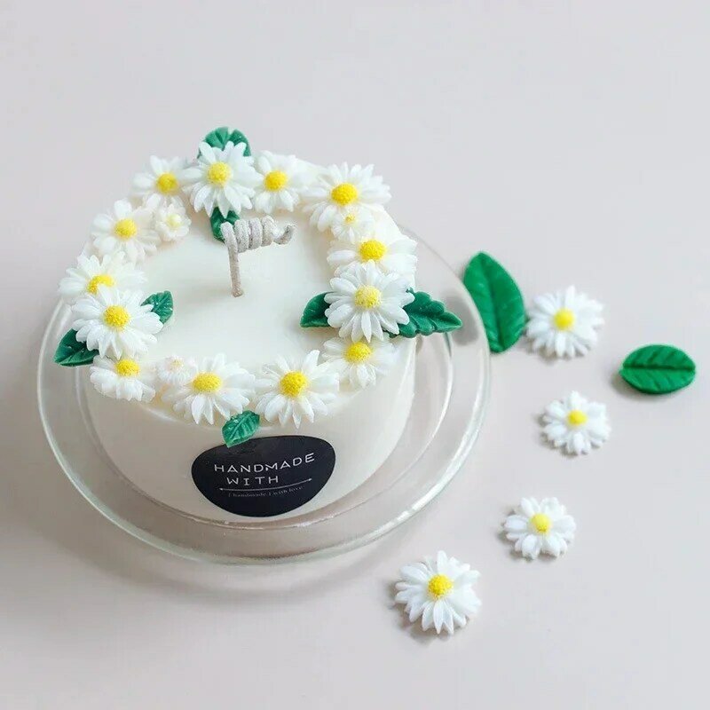Mini Cherry Blossom แม่พิมพ์ DIY Baking ช็อกโกแลต Fondant ตกแต่งหน้าเค้กเครื่องมือ DIY เทียนตกแต่งแม่พิมพ์ซิลิโคนดอกกุหลาบ Handmade