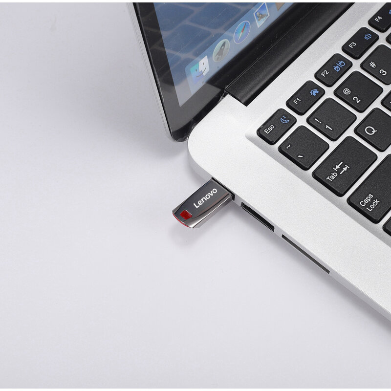 Lenovo 2TB USB Flash Drive Mini, Flash Drive logam kapasitas nyata pena Drive hitam hadiah bisnis penyimpanan perak U Disk