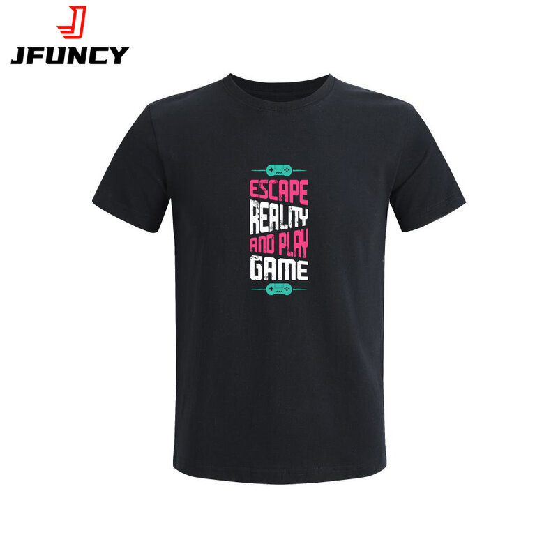 JFUNCY Men's Tops Man Cotton Tshirt Oversized Tees Short Sleeve T-shirt Fashion Graphic T Shirt 2024 Summer Male Clothes
