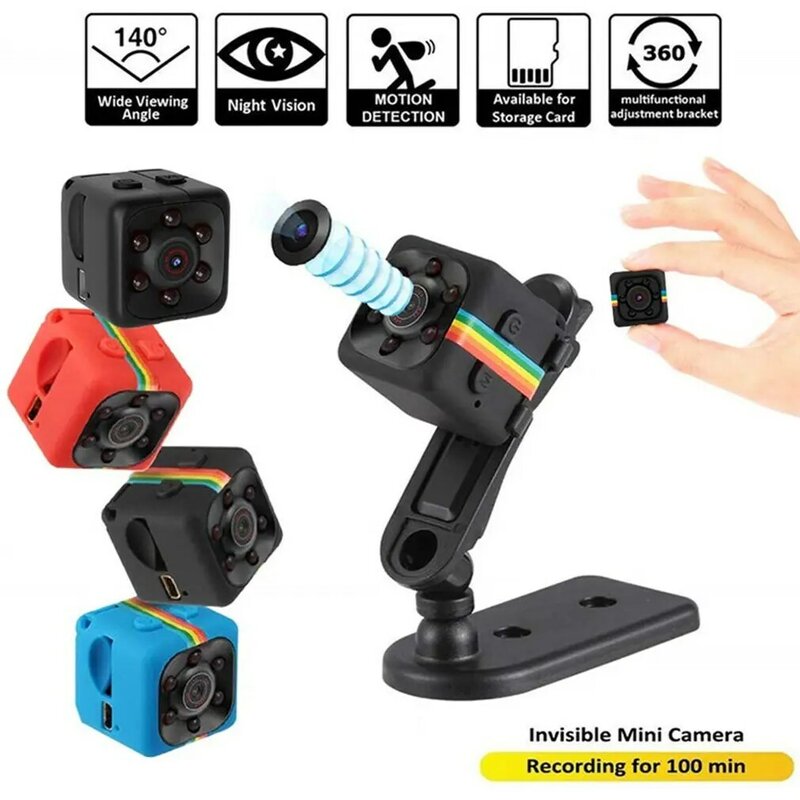 140°wide Angle Mini Camera Night Adjustable Bracket Simple Installation Wide Angle Monitoring Mobile Detection Outdoor Sports