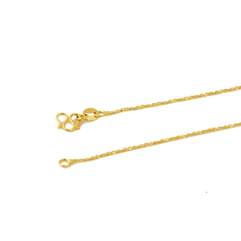 Chaîne de collier de couleur or 14k pour femmes, boîte de 18 pouces, os de serpent/étoile/croix, bijoux fins, cadeaux
