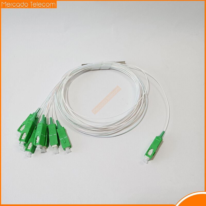 Divisor de fibra óptica SC APC, alta calidad, 1x2, 1x4, 1x8, 1x16 PLC SC/0,9mm APC SM, 1m FTTH, 10 unidades por lote