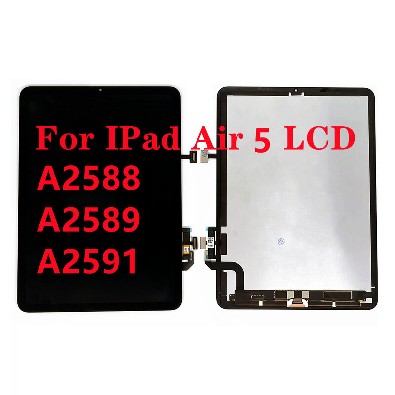 قطع غيار لوحة تحويل رقمي أصلية لأجهزة IPad Air5 Air 5 2022 A2588 A2589 A2591 شاشة LCD تعمل باللمس