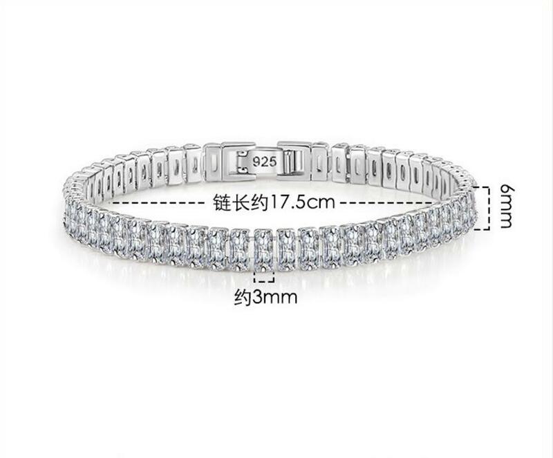 Echte 3Mm D Vvs Moissanite Tennisarmband Passeert Diamant Sprankelende Test Solide S925 Sieraden Bruiloft Vrouwen Cadeau