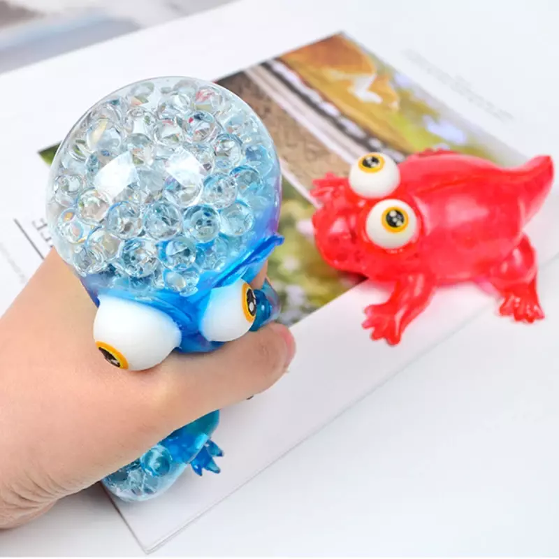 1PC Crocodile Stress Balls Toy Heal Your Mood Squeeze Toy Stress and Anxiety Relief Crocodile Fidget Ball Toy Colorful Gel Water