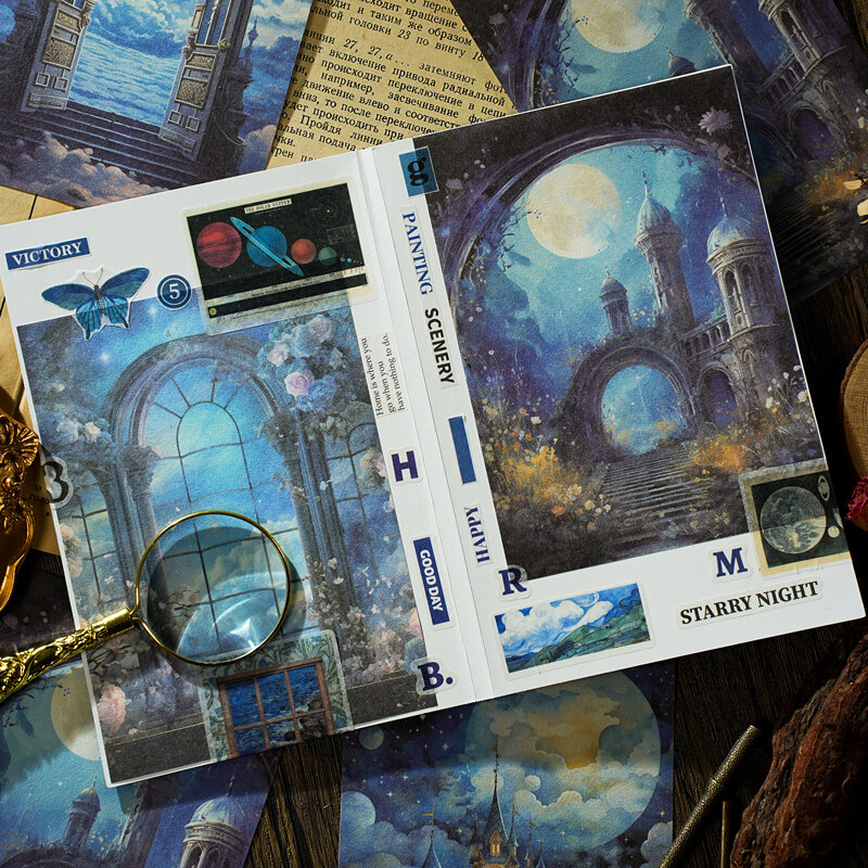 Bloc de notas DIY de decoración creativa encantadora Linda serie de fantasía de reino secreto, 6 paquetes por lote
