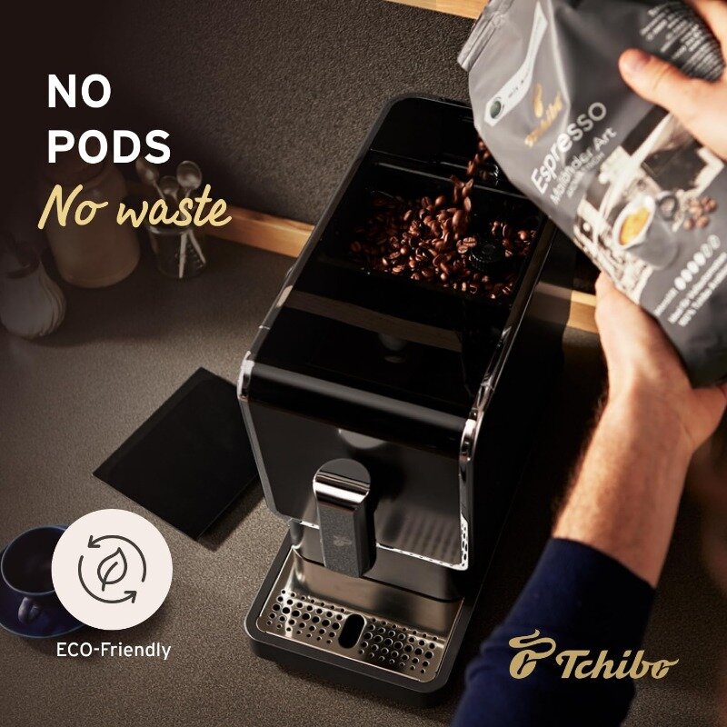 Tchibo Single Serve Kaffee maschine-automatische Espresso maschine-eingebaute Mühle, keine Kaffee pads erforderlich