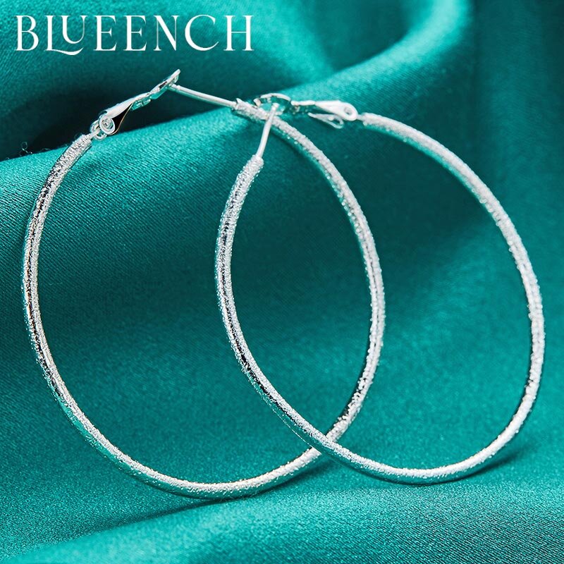 أقراط من الفضة الخالصة 925 من Blueench أقراط بسيطة للسيدات مجوهرات لحفلات الزفاف
