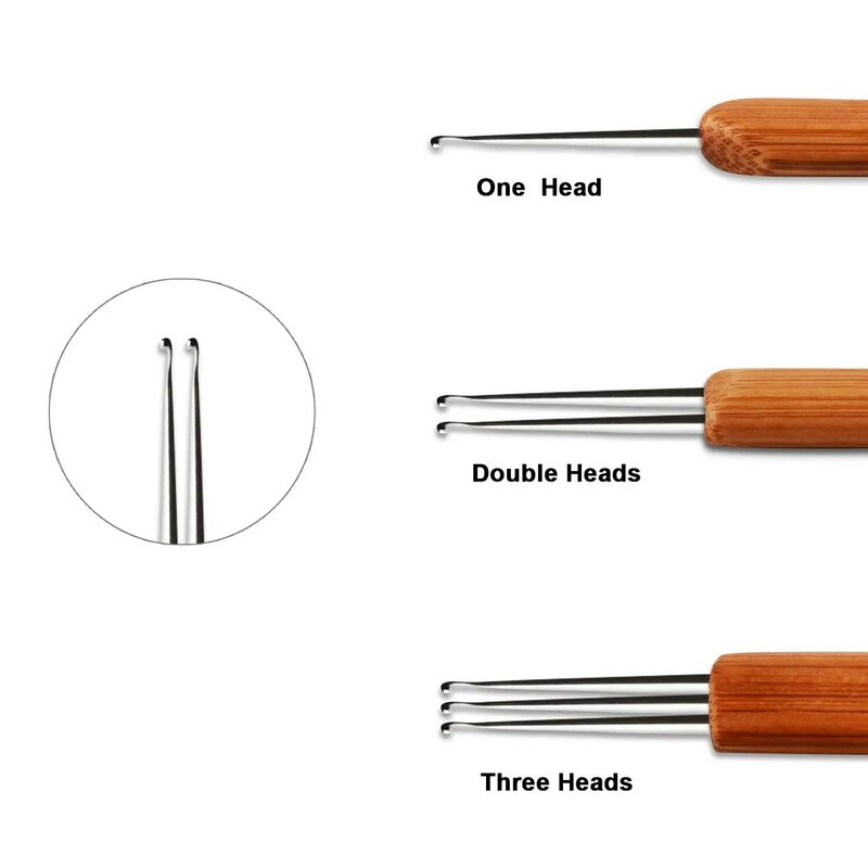 Вязальный крючок 0,5 мм, 0,75 мм, 6 шт., вязальный крючок, включает 1 крючок, 2 крючка, 3 крючка для плетения