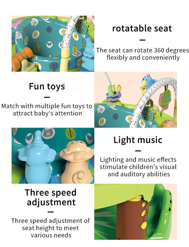 Kursi Jumper bayi, dudukan Jumper bayi Multi fungsi 4 in 1 dengan mainan plastik