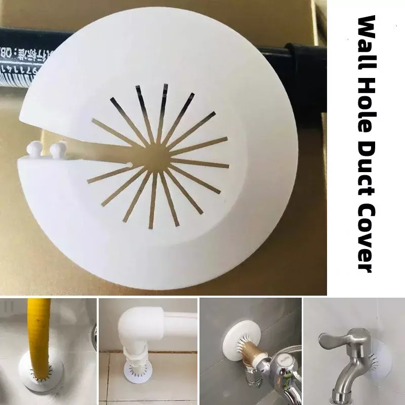 1pc Plastic wall hole cover Shower Kitchen Faucet Angle Valve Pipe Plug decor cover Snap-on Plate Bathroom Hardware accessories