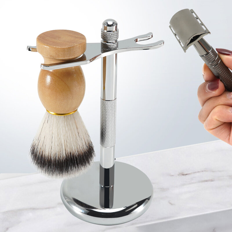 Soporte de almacenamiento de maquinilla de afeitar de alta calidad para hombres, soporte de cepillo de afeitar Manual, soporte de cuchillo de aleación antiguo