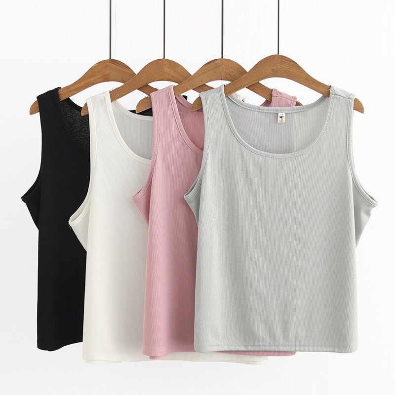 4XL Summer Plus Size Basic Tank Top Women 2023 U-Neck Tees Sleeveless Ice Cool Feeling Bottoming Tops Oversized Curve Clothes