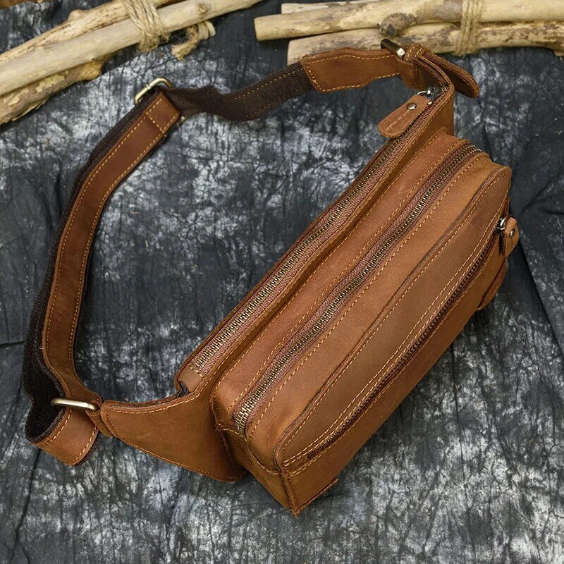 Поясная Сумка из натуральной кожи для мужчин, забавная сумочка на пояс, нагрудная дизайнерская женская сумочка для телефона