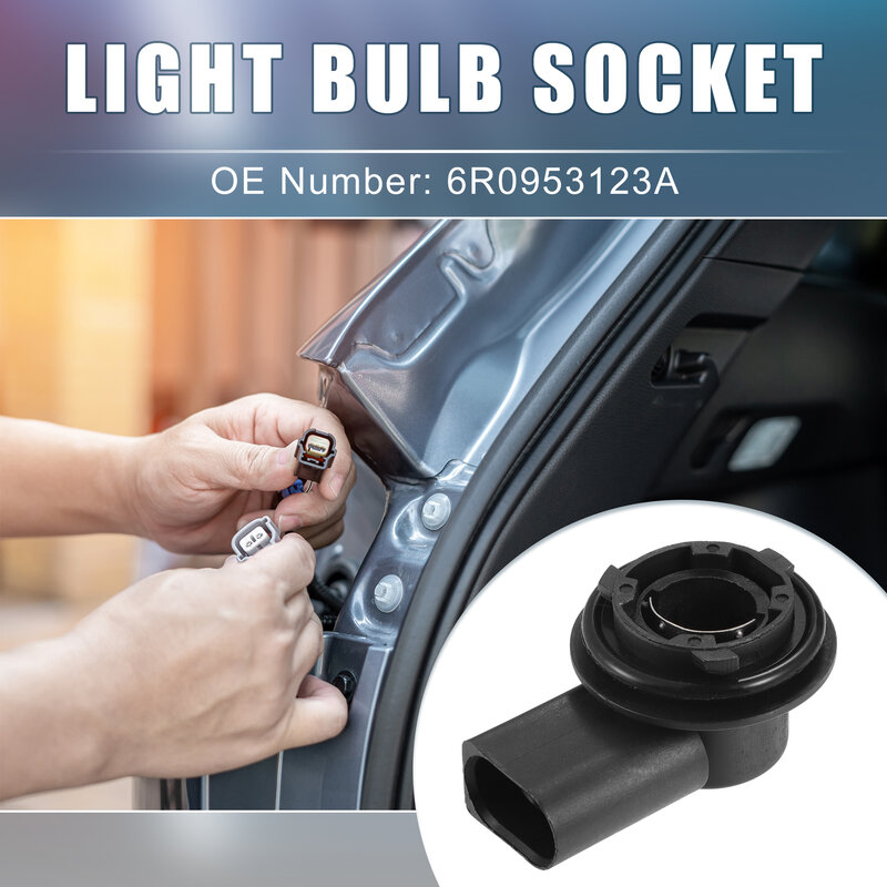 UXCELL 1-2Pcs Car Light Bulb Socket No.6R0953123A Lamp Socket for Volkswagen Passat 2011-2015 for Skoda Roomster 2008-2015