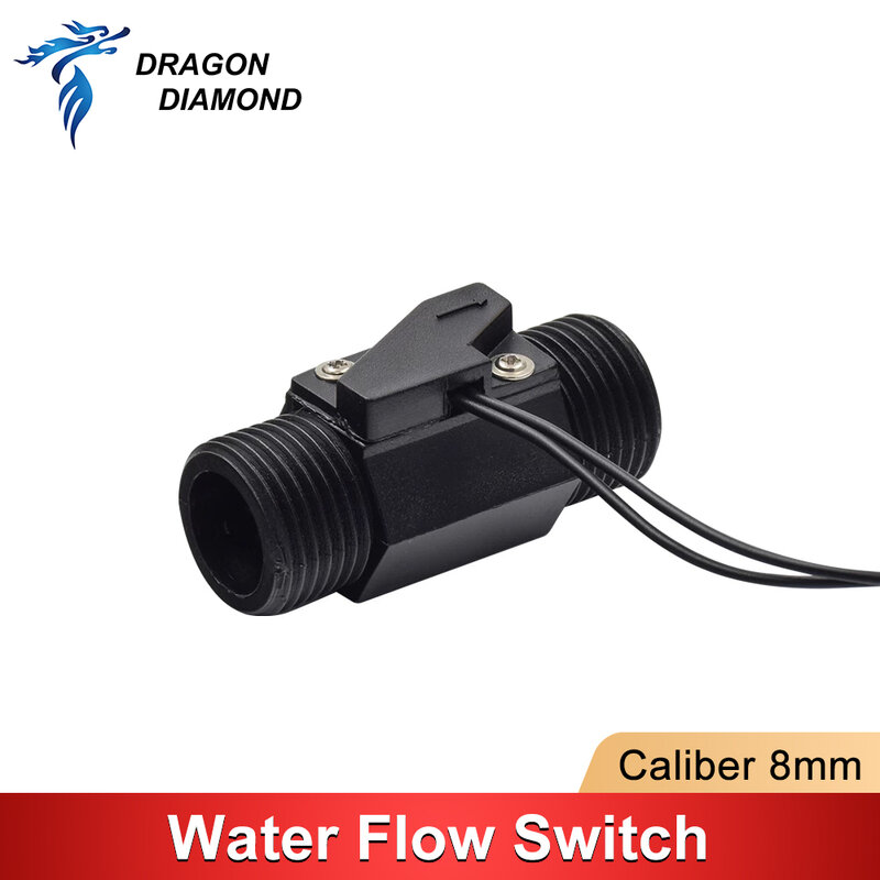 Wasser Fluss Sensor Schalter Druck Meter Automatische Zirkulation Controller Kaliber 8mm Düse Schützen Für DIY CO2 Laser Rohr