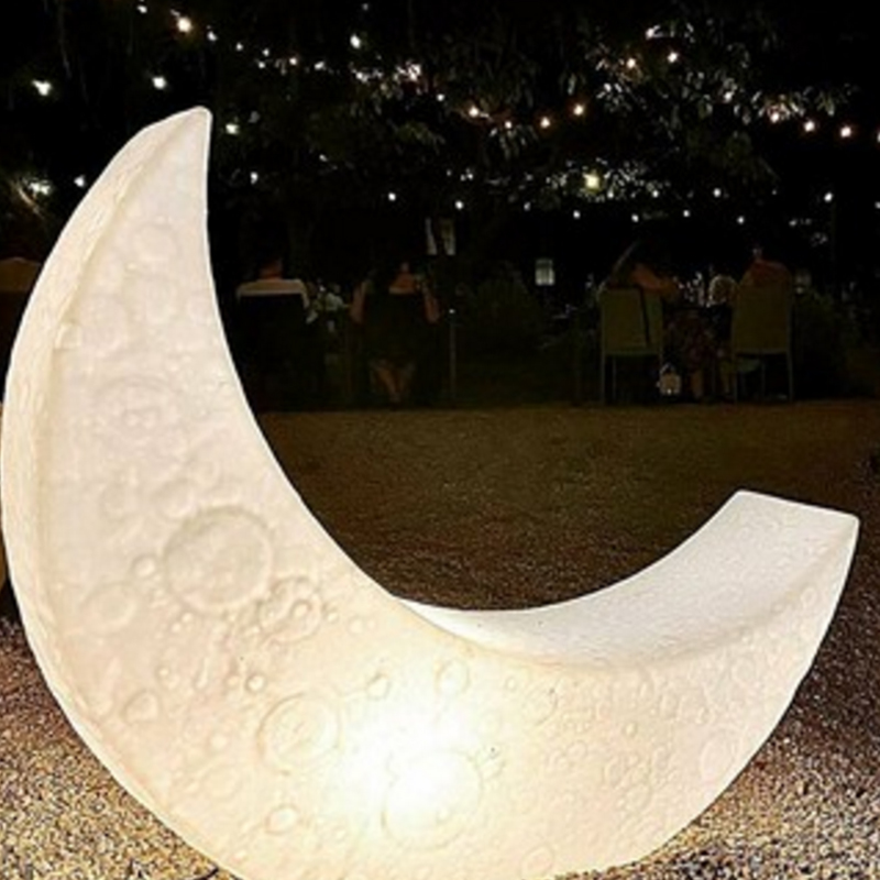 Moon lamp outdoor waterproof lawn pool party atmosphere design creative courtyard crescent Lights home decoration ceiling solar