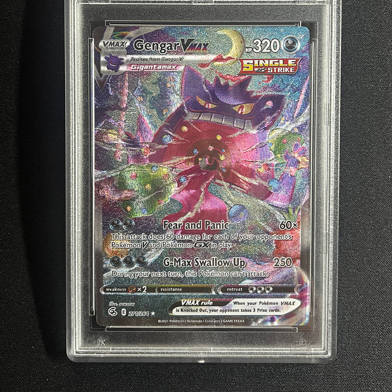 DIY PTCG PSA Rating Collection Card GENGAR VMAX  GEM MT 10Points Card Japanese American Versions Holographic Label Child Gifts