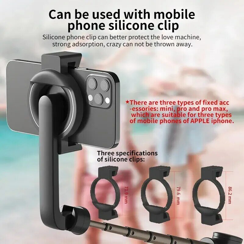 Stojak na telefon komórkowy kijek do Selfie Bluetooth magnetyczny ręczny stabilizator do kamery stacjonarny zintegrowany stojak Tiktok na żywo