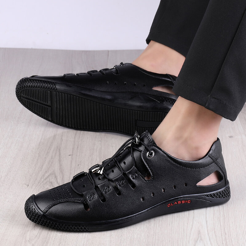 Summer White Hollow Loafers Breathable and Comfortable Outdoor Shoes Cool for Hiking Adult Men's Shoes High Quality Casual Shoes