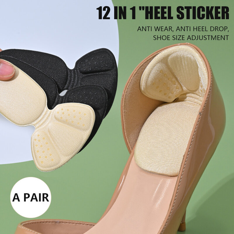 2pcs Non-slip Heel Stickers Women Back Sticker High Heels Half Insoles Adjustable Antiwear Pain Relief Protector Cushions Pads
