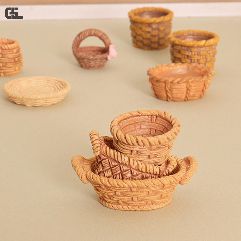 Simulação Vegetal Food Storage Basket, Dollhouse Miniatura, Decoração da Cozinha, Dolls House Acessórios, 1:12