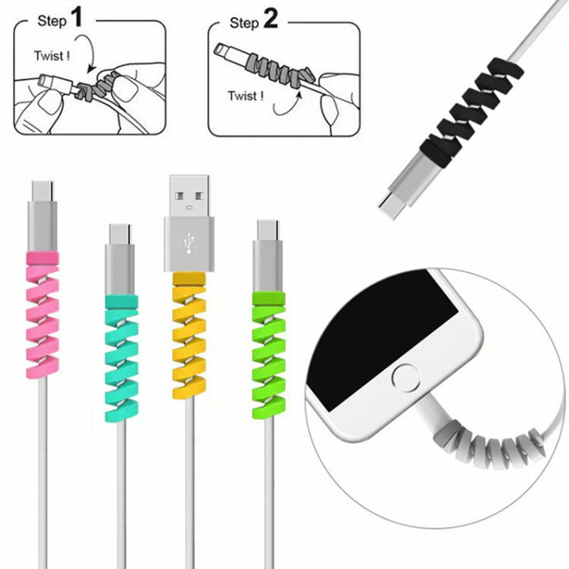 Protezione del cavo dati di ricarica per telefoni Mouse auricolare cavo di ricarica USB supporto per manicotto protettivo cravatte gestione del cavo organizzare