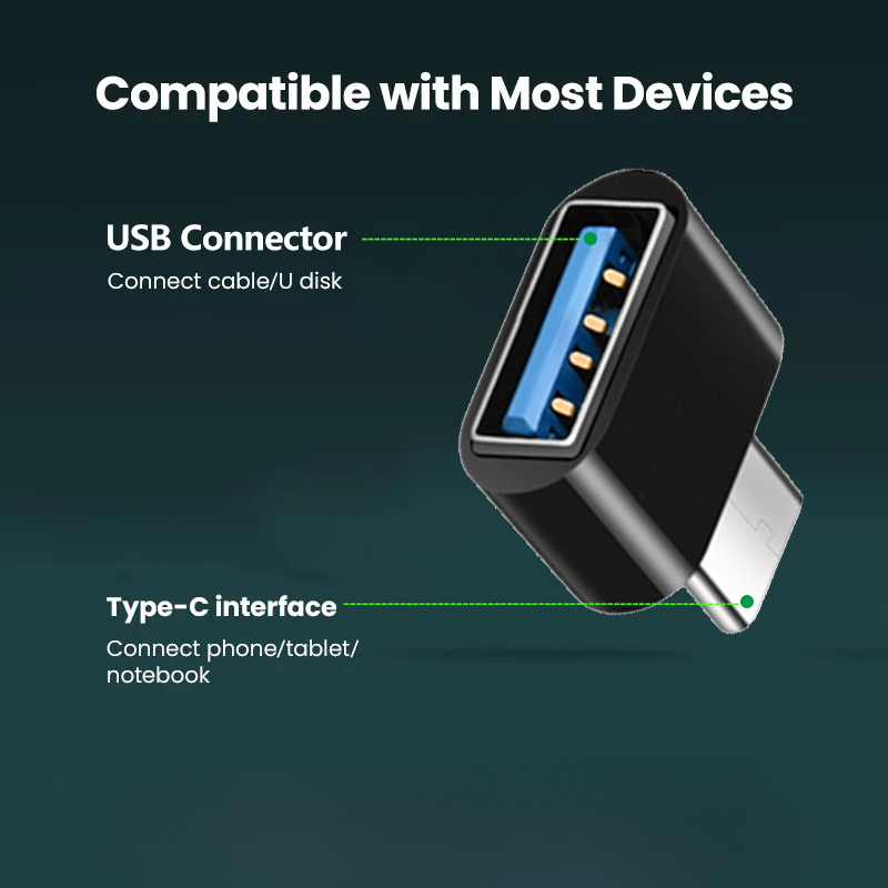 Adaptador de tipo C A USB, Conector de datos macho OTG A hembra para MacBook Pro, iPad Mini 6/Pro, MacBook Air, 3,0 USB-C, 3,1