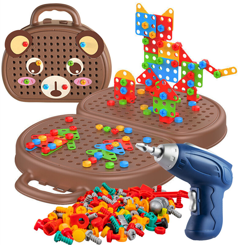 Caja de Herramientas Montessori Magic para niños, caja de herramientas con broca Montessori, 3 a 12 años