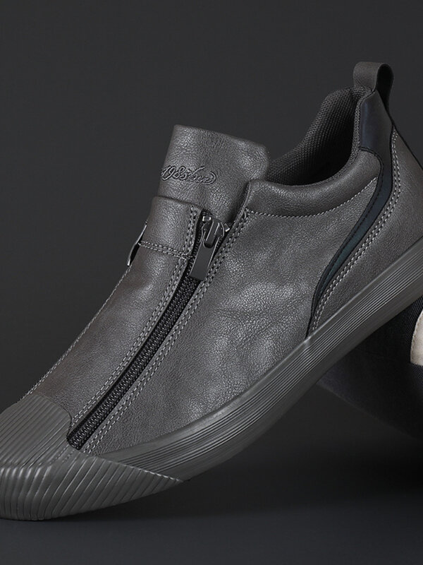 Мужские кожаные кроссовки, черные модные кроссовки на мягкой подошве, размер 38-44, для осени, 2023