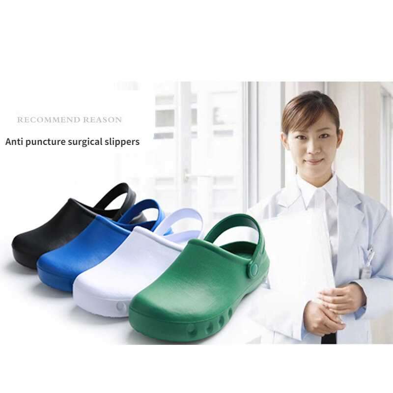 Blue Nursing Shoes for Medical Woman Work Clogs Surgical Shoes EVA Non-slip Hospital Operating Room Slipper Lab Doctor Nurse