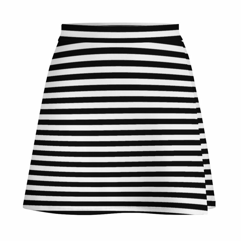 Minifalda a rayas para mujer, vestido a rayas simples, blanco y negro, novedad de 2023, 2023