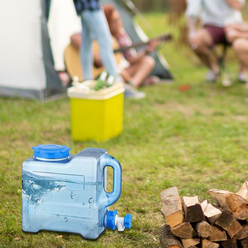 Ember air portabel, wadah tangki air murni berkendara dengan keran untuk berkemah luar ruangan memasak piknik Hiking