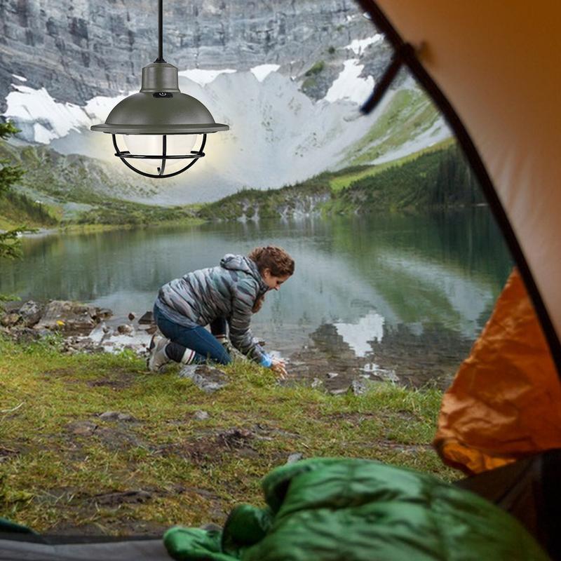 휴대용 충전식 캠핑 조명, IPX4 방수 텐트 램프, 야외 TYPE-C 고속 충전, 1200lm