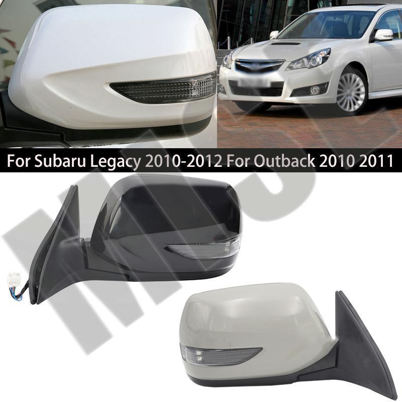 Samochód lewego prawego lusterka dla Subaru Legacy 2010-2012 dla Outback 2010 2011 samochodowe lusterko wsteczne Assy drzwi skrzydło boczne lustro 9 pinów
