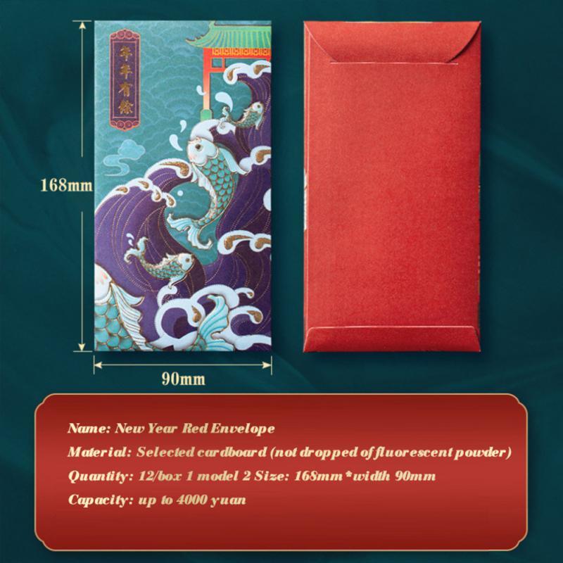 Nieuwjaar Rode Enveloppen Lentefestival Geluksgeld Zegen Pocket Envelop Cadeau Chinees Nieuwjaar Decoraties Rode Envelop