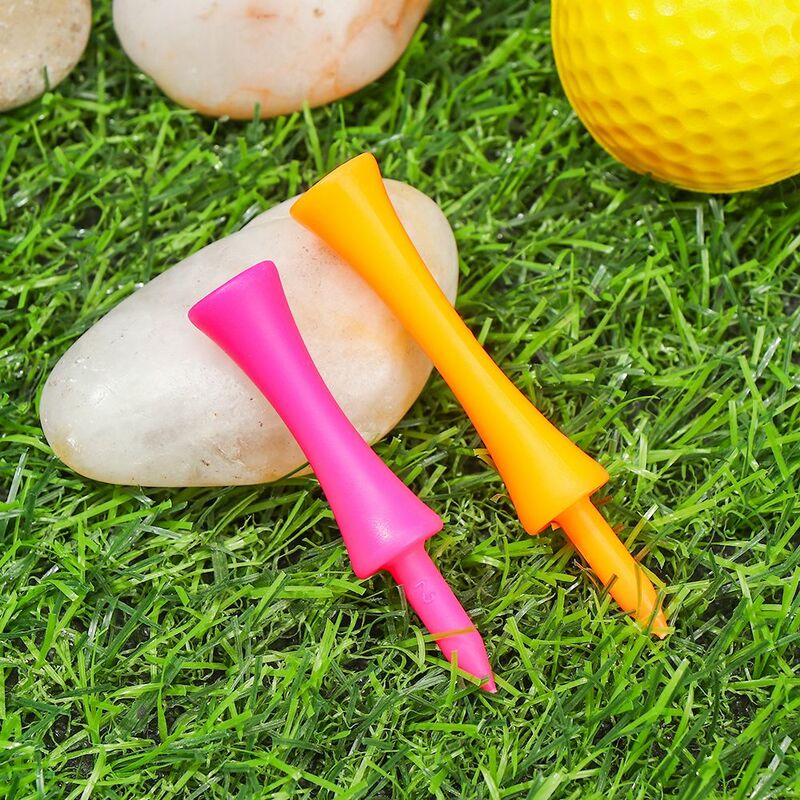 20 Stuks Kleurrijke Plastic Rubber Golfer Bal Tees Houder Stap Naar Beneden Gegradueerde Kasteel Tee Hoogte Controle Voor Golf Accessoires Deel
