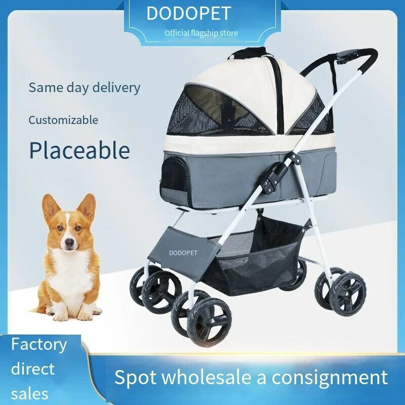 Wózek dla kota 2023 nowy wózek dla psa osobny wózek podróżny kot przenośny wózek dla małych psów wózek pluszowy pies HotSale