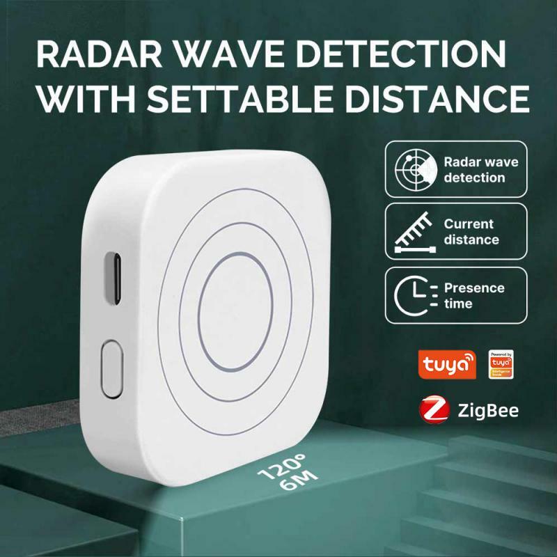ZigBee/Wifi 24G MmWave Radar Human Presence Motion Sensor Light Luminosity Detection PIR Sensor Work With Tuya Smart Life