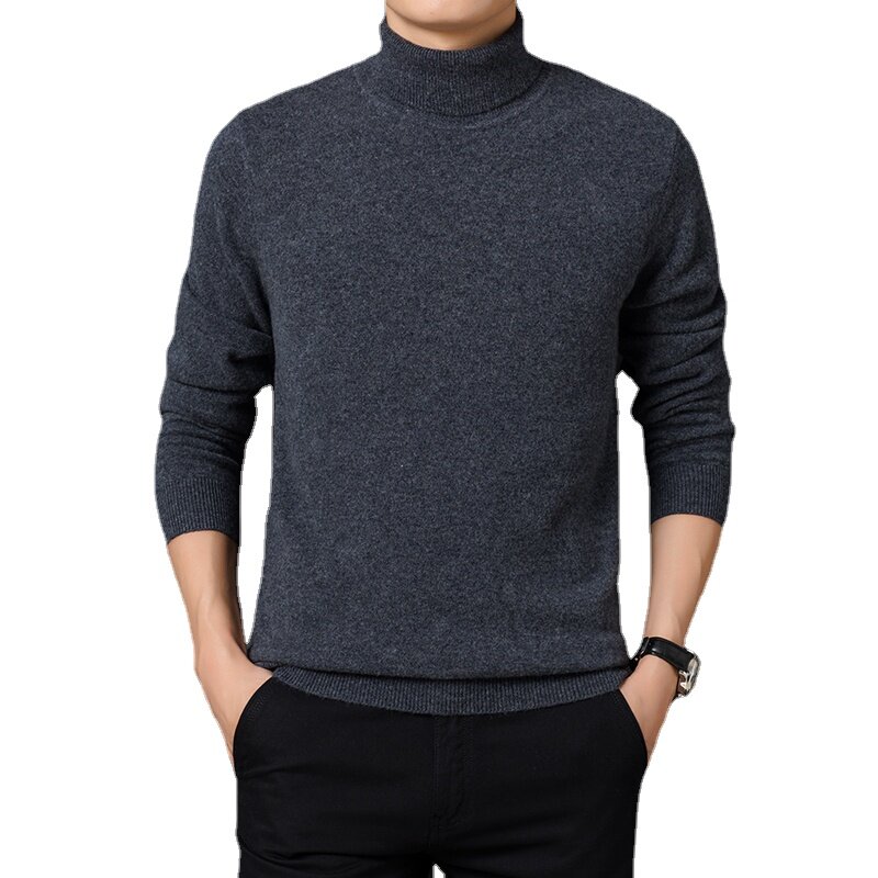 Men's Sweater  Warm and Comfortable Long Sleeve Pullover Sweater  Turtleneck Men Clothing