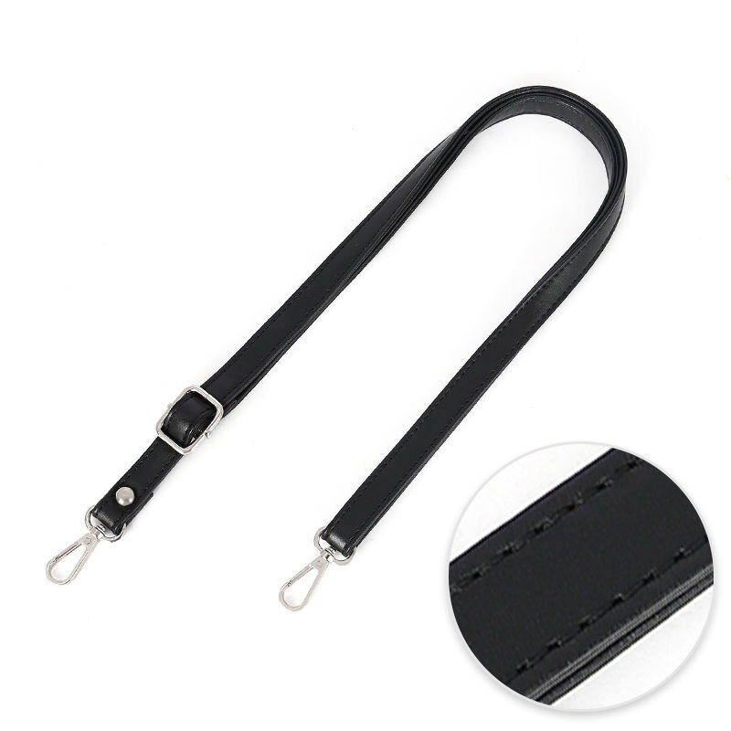 Fashion 130x1.8cm PU Leather Shoulder Strap Crossbody Bag Strap Double-layer Replacement Bag Belt DIY Buckle Bag Accessories