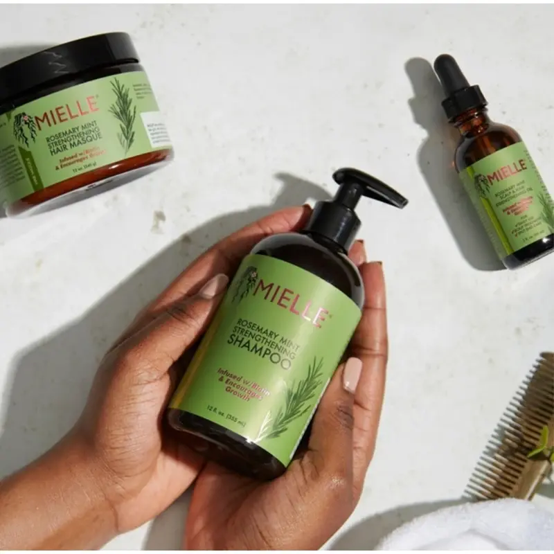 Mielle Organics-champú mejorado de menta de romero, aceite esencial, acondicionador fuerte, reparación hidratante, productos para el cuidado del cabello