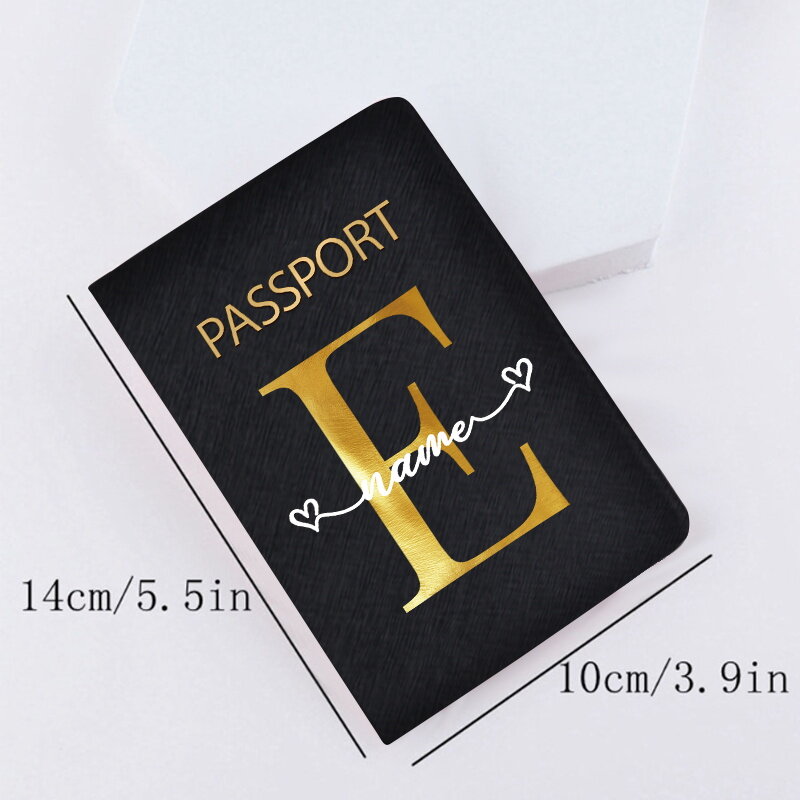 Travel Accessories Customize Name Passport Holder ID Cover Women Men Portable Bank Card Passport Business PU Leather Wallet Case