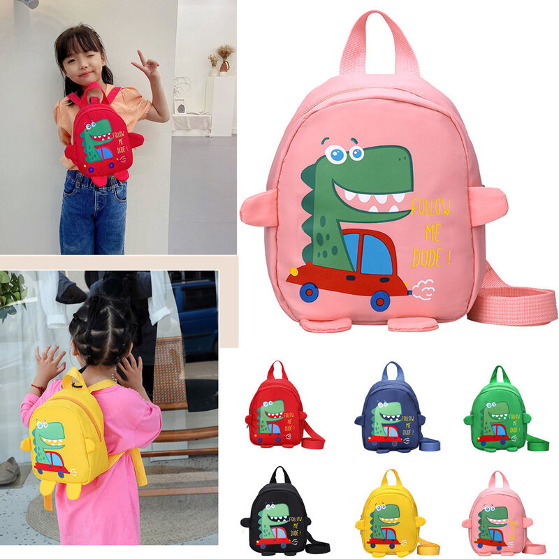 Mochila escolar de dinosaurio de dibujos animados para niños, mochila escolar para niños, mochila de viaje al aire libre preescolar para niños y niñas