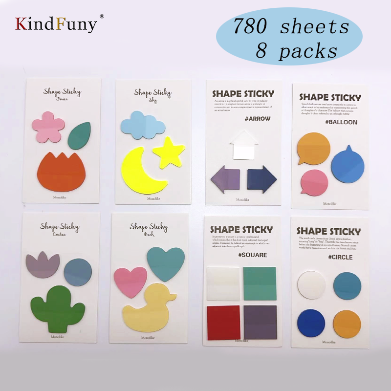 KindFuny-Tabs impermeáveis índice auto-adesivo, Marcadores página transparentes, Sticky Notes, classificar arquivos, bandeiras, planejador adesivos, 780 pcs